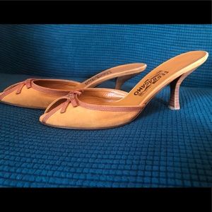 Ferragamo slides, brown , Sz 8.5 good condition